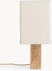 Lampada da tavolo grande con base in travertino Nonna