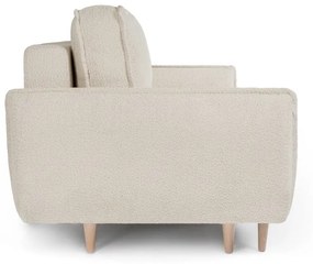 Divano letto in tessuto bouclé beige 215 cm Patti - Bonami Selection