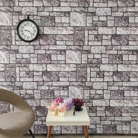 Pannelli Murali 3d Con Design Mattoni Grigio Chiaro 10 Pz Eps /