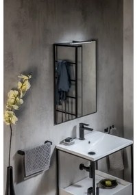 Sapho - Specchio con cornice AROWANA 60x80 cm nero opaco