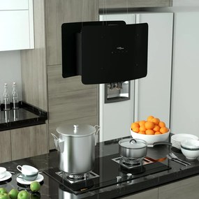 Cappa Da Cucina Ad Isola Sospesa Lcd Sensore İn Vetro Temperato /