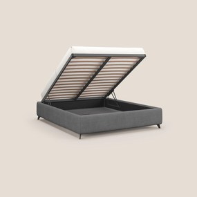 Sara sommier con giroletto contenitore in tessuto impermeabile T02 grigio