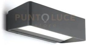 Ges761- applique grigio antracite a led 4000k 1300lm 13w ip65 24,8cm