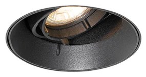 Faretto da incasso moderno nero GU10 tondo senza cornice - Oneon