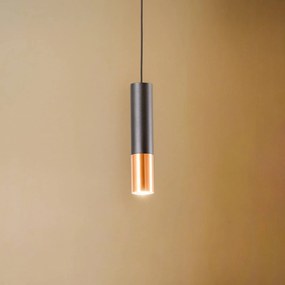 Euluna Thalassa lampada a sospensione a 1 luce GU10 nero/rame