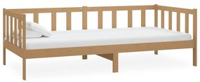 Dormeuse marrone miele in legno massello di pino 90x200 cm