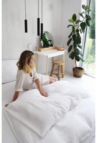 Biancheria da letto in mussola bianca per letto matrimoniale 200x200 cm Plain Muslin - Butter Kings