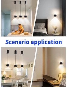 Immax NEO 07219L - Lampadario LED dimmerabile DORMINE 6W/230V opaco nero Tuya +TC