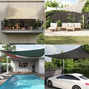 Vela Parasole 160 G/m² Bianca 4x4x4 M İn Hdpe /