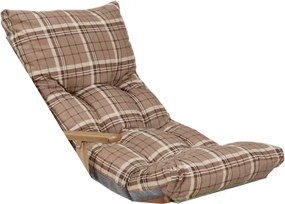 Cuscino imbottito per poltrona relax sdraio giardino - Nocciola