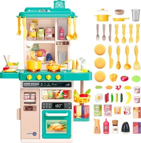 Cucina Giocattolo Bambini Con Luci E Suoni Realistici Rubinetto Con Riciclo Acqua Forno E Fornelli Apribili 50 Accessori Inclusi Gioco Educativo Per Bambini Dai 3&ndash;8 Anni Verde