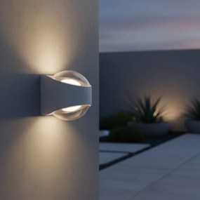 Applique LED 12W Bidirezione Curvo IP65 con LED Bridgelux - Bianca