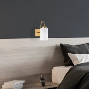Lampada da parete in bianco e oro ø 10 cm Duzsuz - Opviq lights