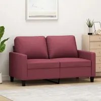 Divano a 2 Posti Rosso Vino 120 cm in Tessutocod mxl 130661