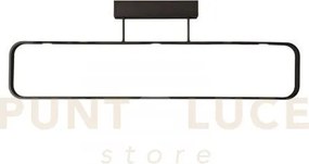 Plafoniera led moka marrone 35w 2940lm 3000k 80x16x26 cm in allumin...