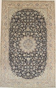 Nain Tappeto 240 x 380 Blu (Iran) Annodato A Mano