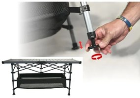 Tavolo da campeggio pieghevole 123x55cm antracite