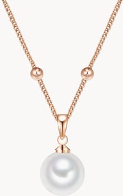 Collana placcata oro rosa con perle Rosalie