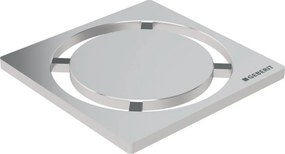 Griglia per piletta doccia GEBERIT Griglia scarico 8X8 CIRCLE INOX in inox spazzolato H 80 mm L 80 mm