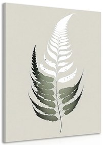 Quadro su tela – Fogliolina minimalista di felce