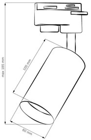 Faretto per sistema a binario MARIBEL 1xGU10/10W/230V oro