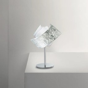 Lumetto Contemporaneo Camilla Metallo Cromo E Vetro Argento 1 Luce E14