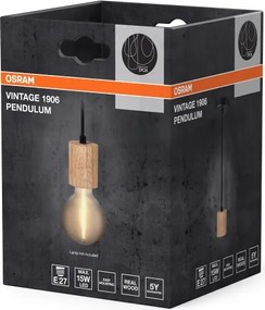 Osram - Cavo di alimentazione PENDULUM CYLINDER 1xE27/15W/230V in legno