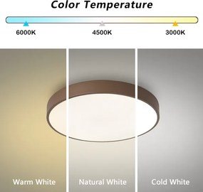 Brilagi - Plafoniera LED POOL LED/36W/230V 3000/4000/6000K 30 cm marrone