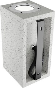 Applique Rettangolare in Cemento Chiaro GU10 IP65 - NOVILUMIO