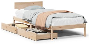 Letto senza materasso 90x200 cm in legno massello di pino