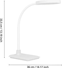 Eglo 902178 - Lampada da tavolo dimmerabile a LED LAURO LED/5,5W/230V 2700/4000/6500K bianco
