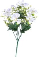 Set 8 Bouquet Artificiali Mini di Orchidee Altezza 30 cm Bianco