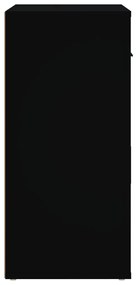 Credenza nera 80x33x70 cm in legno multistrato