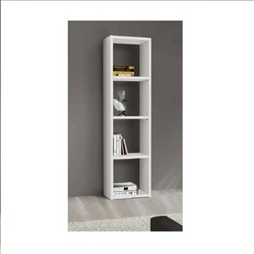 Libreria bianco frassinato moderna in truciolare laminato 46x30x175 cm