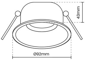 Faretto da incasso EYE 1xGU10/25W/230V tondo nero