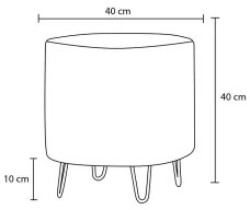 Pouf NANI Ø 40 cm antracite