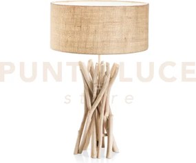 Driftwood lampada da tavolo 1 luce attacco e27 rami in legno intrec...