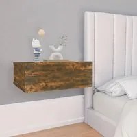 Comodini Pensili Rovere Fumo 2pz 40x30x15 cm Legno Multistrato cod mxl 30650