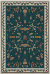 Tappeto a pelo corto lavabile Flutterby by Iris Apfel