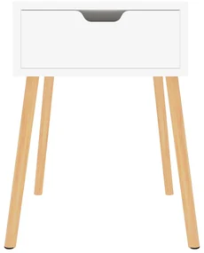 Comodini 2 pz bianchi 40x40x56 cm in truciolato