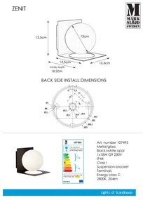 Markslöjd 107495 - Applique da bagno ZENIT 1xG9/18W/230V IP44
