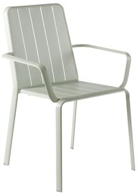 Sedia da giardino con braccioli Idaho NATERIAL, struttura e seduta in alluminio verde