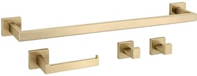 Set accessori da bagno Rio Brush Gold 4 pezzi