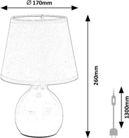 Rabalux 74078 - Lampada da tavolo INGRID 1xE14/40W/230V rosa