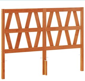 Testiera marrone cera 135 cm in legno massello di pino