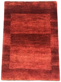 Loribaft Tappeto 90 x 120 Rosso (Iran) Annodato A Mano