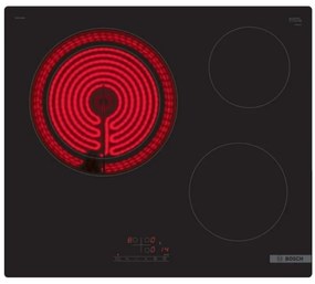 Bosch - piano cottura in vetroceramica 60 cm 3 fuochi 5700 w nero - PKK611BB8E