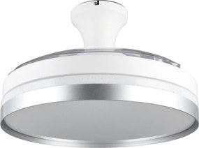 Plafoniera LED bianca/argentata Lindberg – Trio