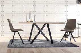 Sedie Da Interno Imbottite In Ecopelle Gambe Nere Alva Pu Tortora Bizzotto - 4 Pz