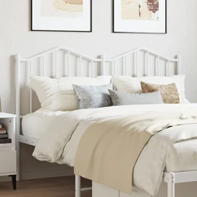 Testiera in metallo bianco 140 cm